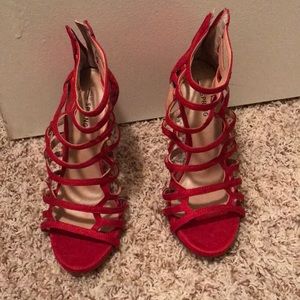 Beautiful red heels size us 7 EUR 37.6